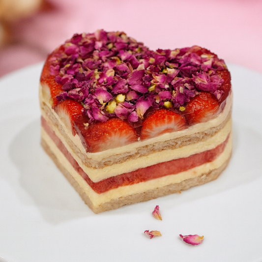 Heart-Shaped Watermelon & Strawberry Layer Cake
