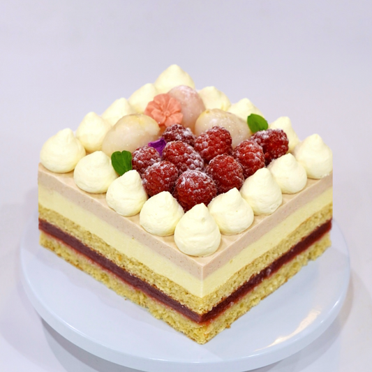 Lychee & Raspberry Layer Cake