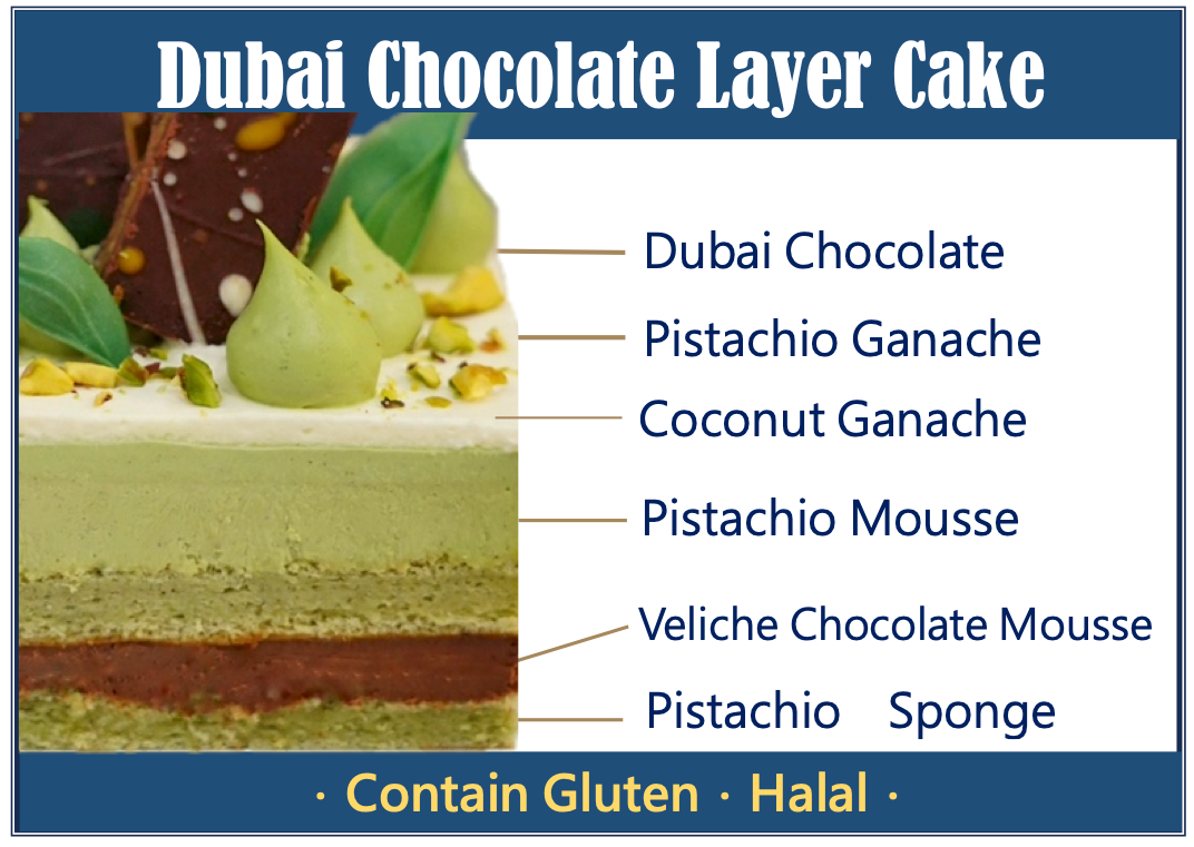 Dubai Chocolate Layer Cake