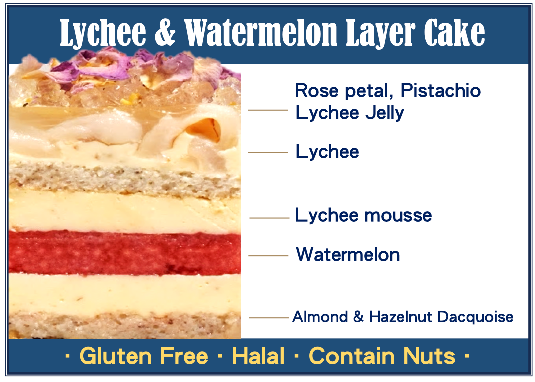 Watermelon & Lychee Layer Cake