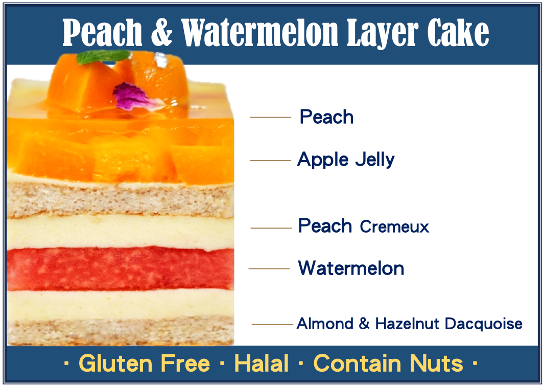 Watermelon & Peach Layer Cake