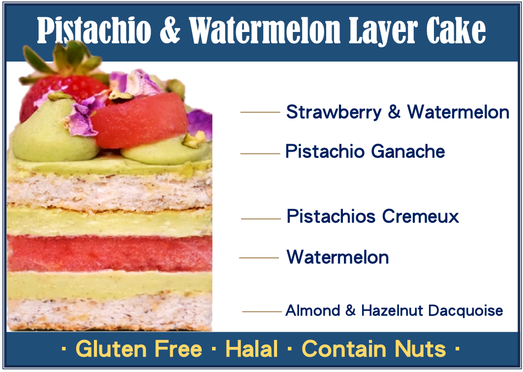 Watermelon & Pistachio Layer Cake