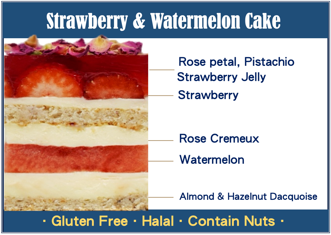 Watermelon & Strawberry Layer Cake