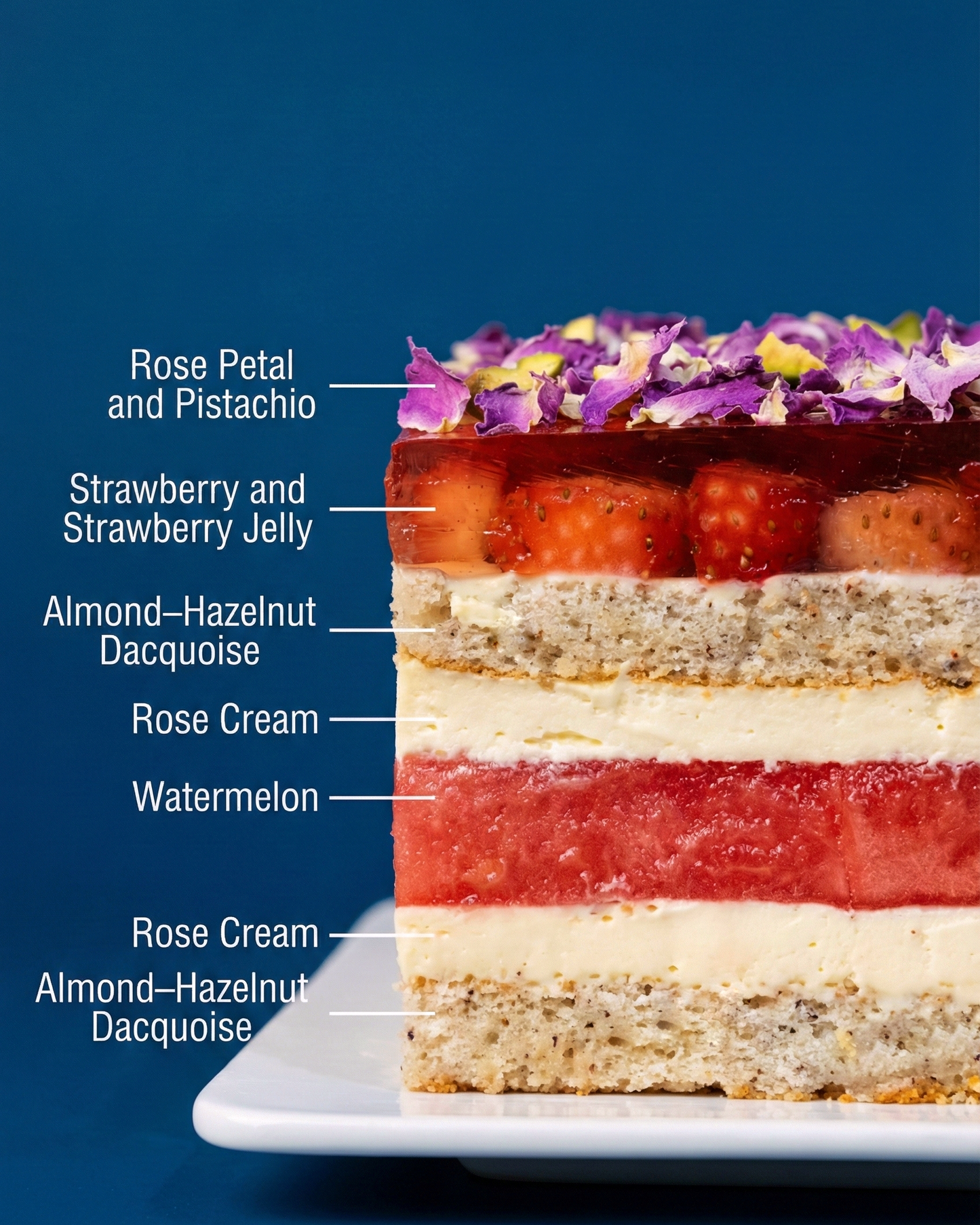 Watermelon & Strawberry Layer Cake