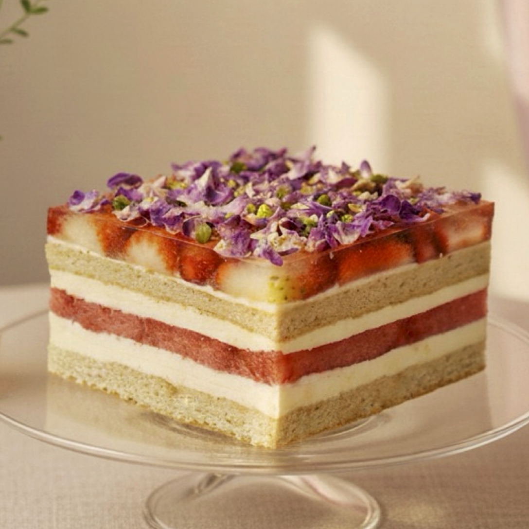 Watermelon & Strawberry Layer Cake
