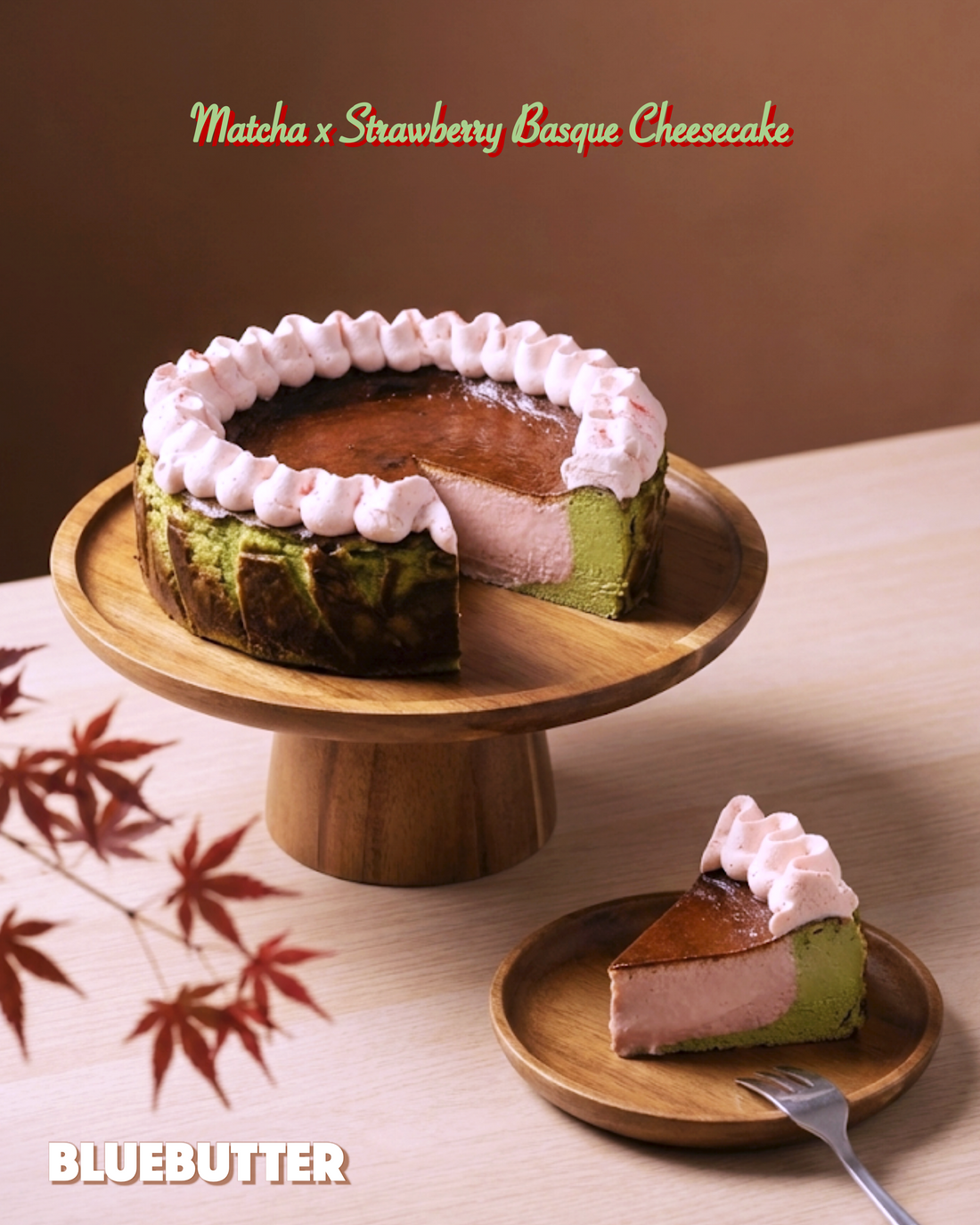 A Match(a) Made in Heaven: Introducing the Matcha x Strawberry Basque Cheesecake