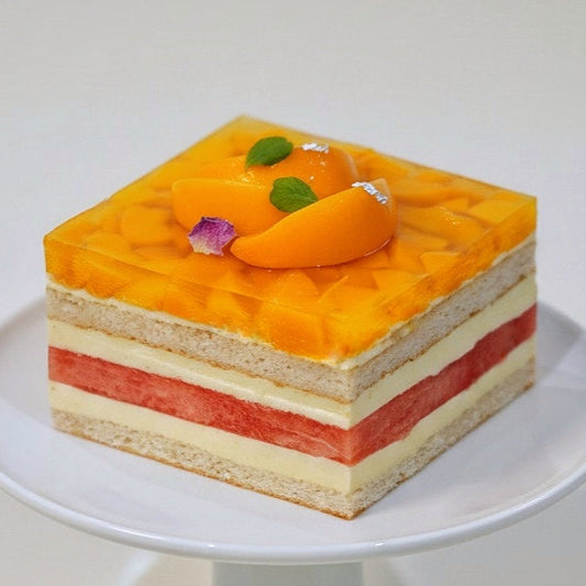 Watermelon & Peach Layer Cake