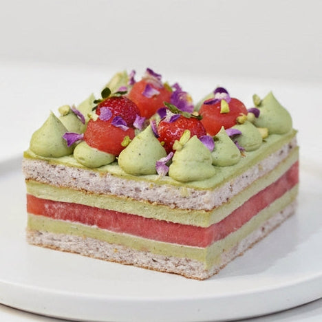 Watermelon & Pistachio Layer Cake
