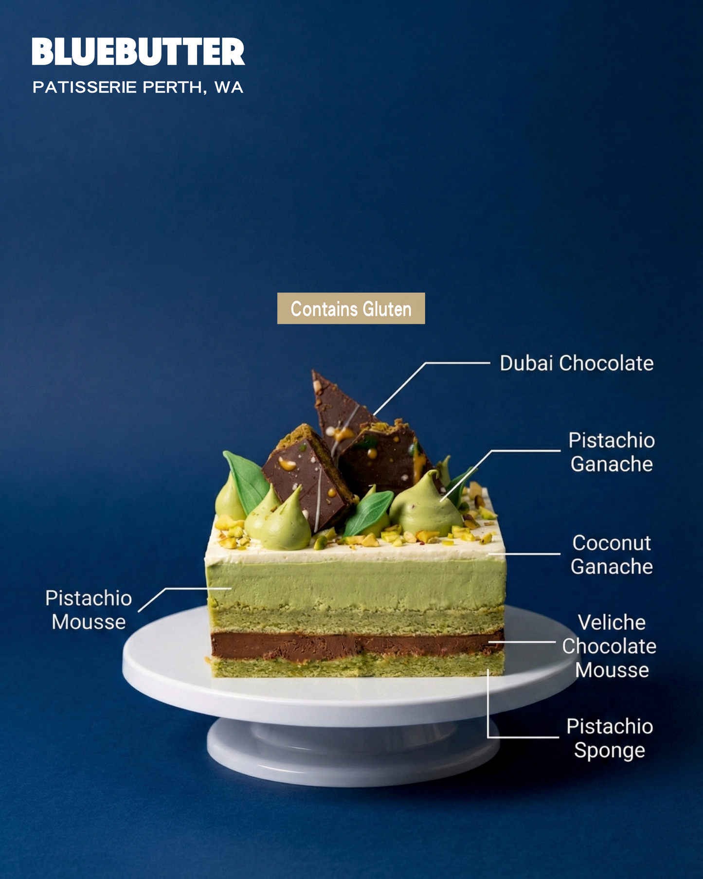 Dubai Chocolate Layer Cake