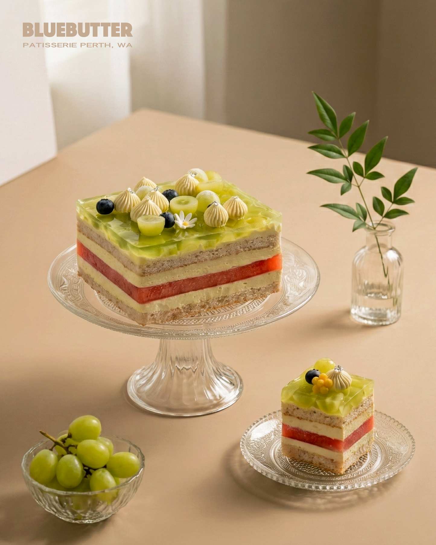 Watermelon & Grape Layer Cake