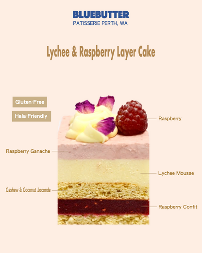 Lychee & Raspberry Layer Cake