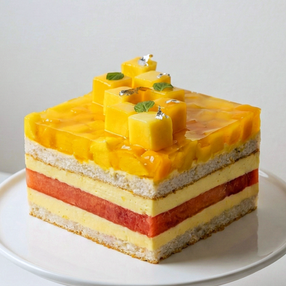 Watermelon & Mango Layer Cake