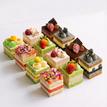 BLUEBUTTER Party Cake Set with an assorted selection of signature cake slices, available for celebrations in Perth.