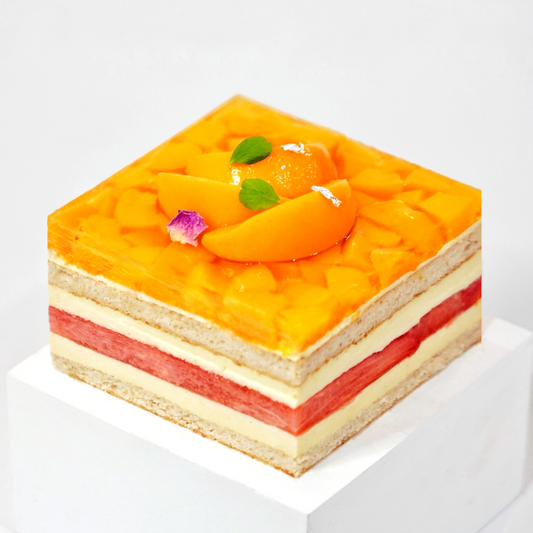 Watermelon & Peach Layer Cake