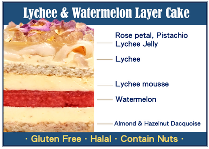 Watermelon & Lychee Layer Cake