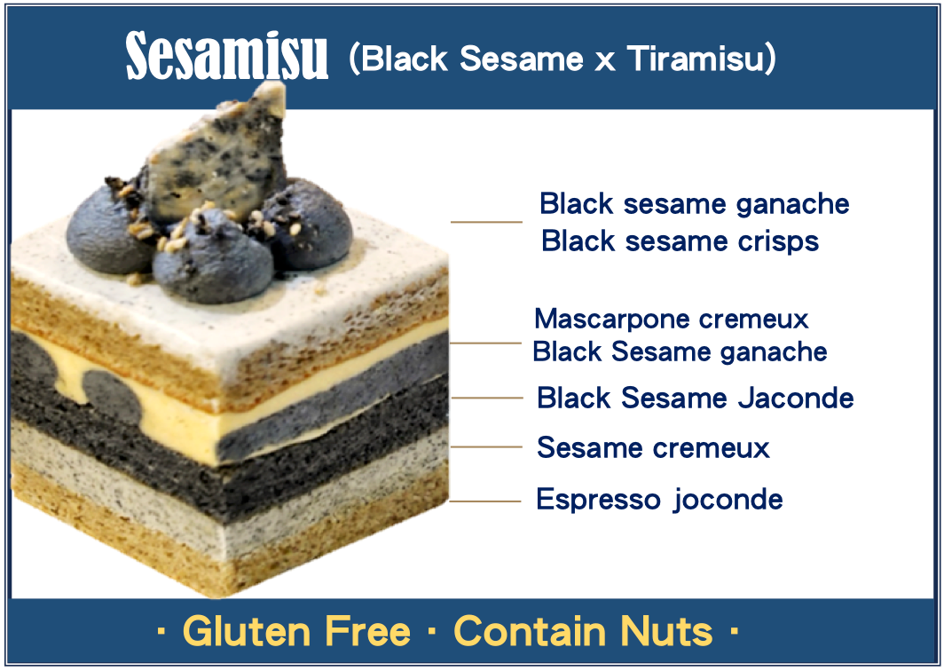 Sesamisu－Black Sesame x Tiramisu Layer Cake