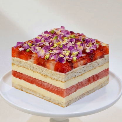 Watermelon & Strawberry Layer Cake