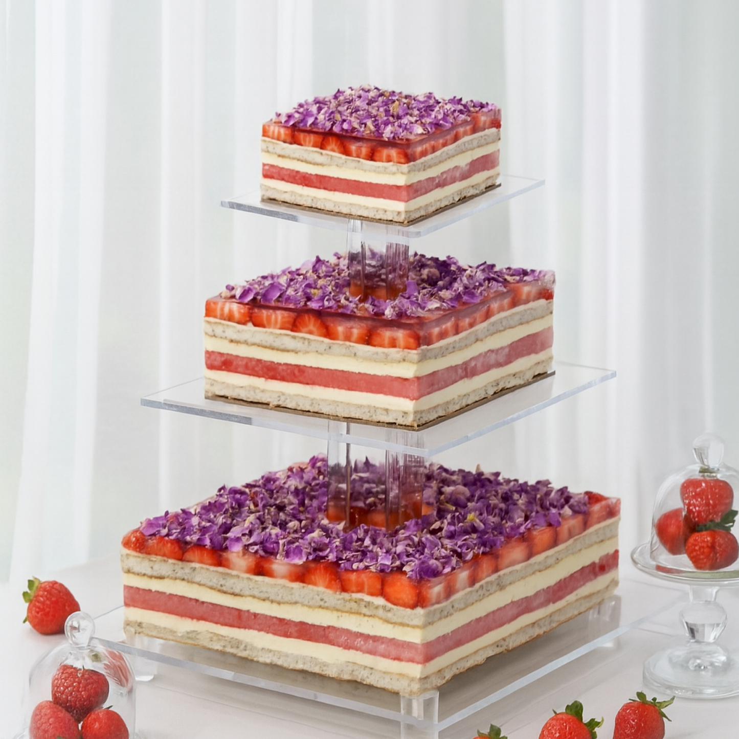 Watermelon Strawberry Wedding Cake